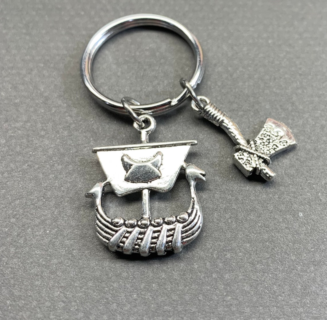 Viking KeychainViking Key ringViking charmBattle Etsy