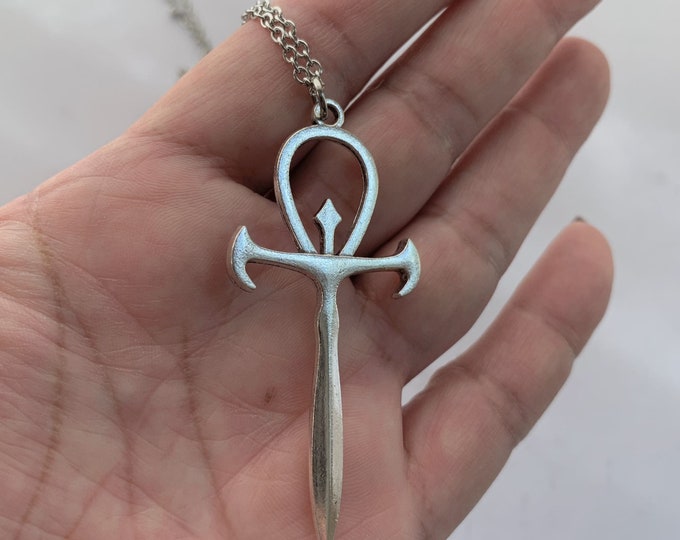 Vampire Ankh necklace Silver