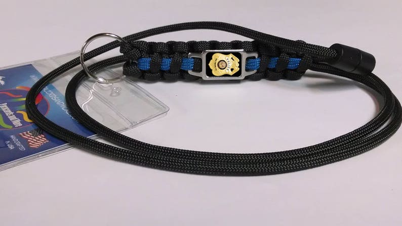 Thin Blue Line Baltimore County Police Department Maryland MD BCPD Badge Patch Paracord Survival Lanyard image 3