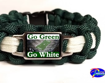 Michigan State University MSU Lansing Michigan NCAA Spartan Stadium Paracord Survival Bracelet Keychain Lanyard and sets