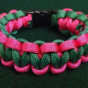 Delta Zeta or Alpha Kappa Alpha &quot;AKA&quot; aka Sorority Paracord REGULAR Survival Bracelet