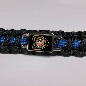 シンブルーライン テキサス州コマル郡 TX 保安官事務所 CCSO パッチ パラコード サバイバル キーチェーン