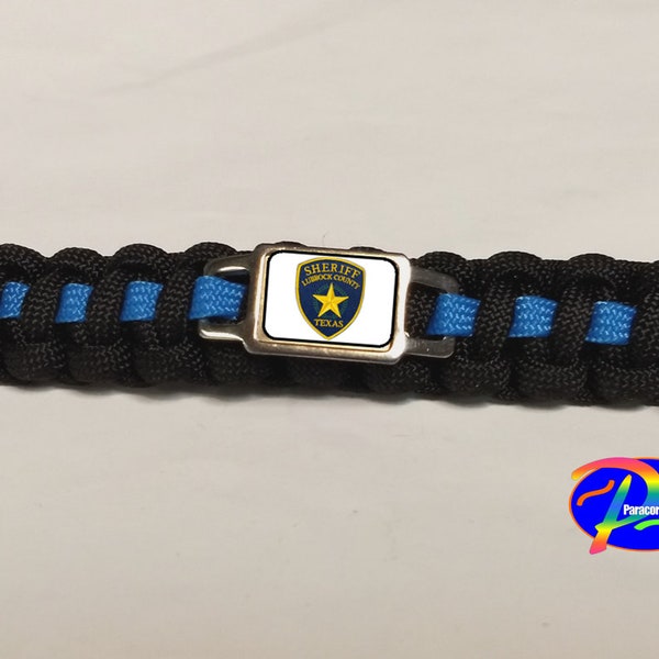 Thin Blue Line Houston Police Department Houston Texas HPD Patch Paracord Survival Face Mask Ear Saver