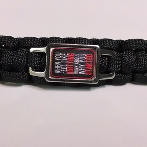 Citação inspiradora Quando você sentir vontade de desistir, pense por que você começou o Paracord Survival Key Chain