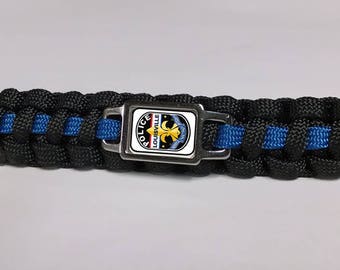 Thin Blue Line Louisville KY Metropolitan Police Department LMPD Patch Badge Paracord Survival Lanyard