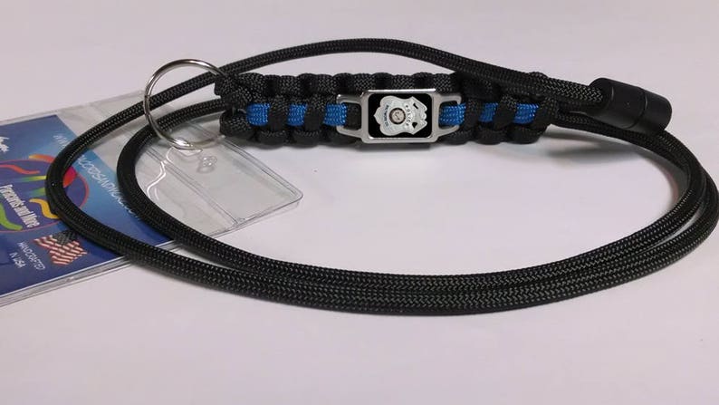 Thin Blue Line Baltimore County Police Department Maryland MD BCPD Badge Patch Paracord Survival Lanyard image 4