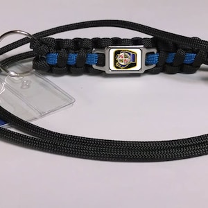 Thin Blue Line Baltimore County Police Department Maryland MD BCPD Badge Patch Paracord Survival Lanyard image 2