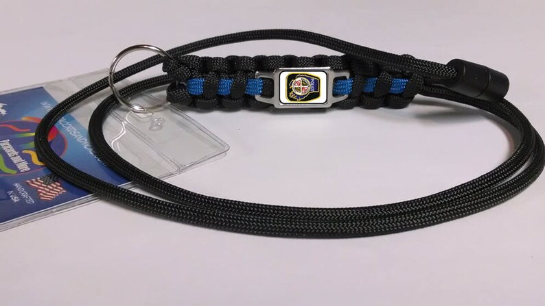 Thin Blue Line Baltimore County Police Department Maryland MD BCPD Badge Patch Paracord Survival Lanyard image 2