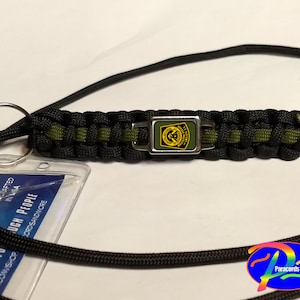 Thin Green Line US Border Patrol Federal Agency USBP Officer Agent Patches Badge Paracord Survival Lanyard