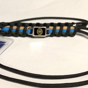 Thin Blue Line Los Angeles County California CA Sheriff&#39;s Office LACSO Patch Badge Star Paracord Survival Lanyard