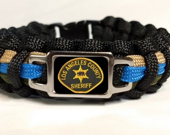 Thin Blue Line Louisville KY Metropolitan Police Department LMPD Patch Badge Paracord Survival Lanyard