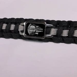 Thin Silver Line Corrections Punisher Skull Paracord Survival Key Chain