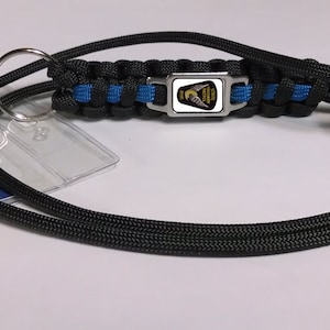 Thin Blue Line Ohio OH OSP State Highway Patrol Trooper Patch Paracord Survival Lanyard