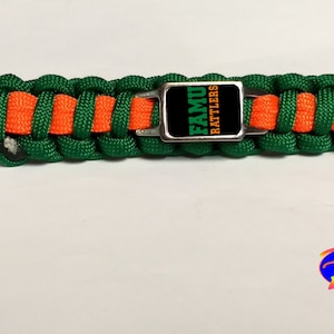 Florida A & M University FAMU Agricultural and Mechanical Rattlers Inspired Paracord Survival Key Chain
