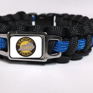 Group Buy of 10 Ten Police Department Sheriff&#39;s Office Public Safety Corrections City State Federal PD Thin Blue Line Paracord Bracelets