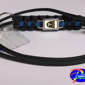 Thin Blue Line Topeka Kansas KS Police Department KPD Officer Citizens Ambassador Badge Patch Paracord Survival Lanyard