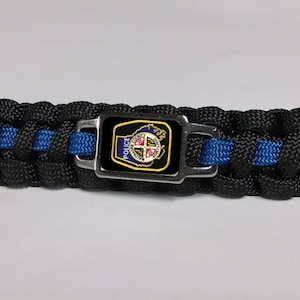 Thin Blue Line &quot;Baltimore County Police Department&quot; Maryland MD BCPD Badge Patch Paracord Survival Key Chain