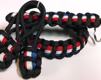 Police Fire EMS Bracelet, Keychain/Fob and Zipper Pulls Complete Set
