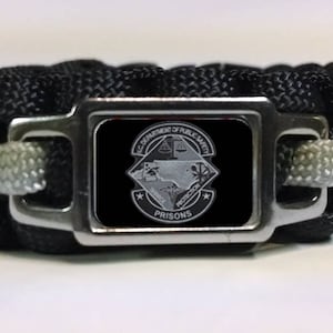 Thin Silver Line North Carolina Department of Public Safety D of P NCDOC Patch Paracord Survival Bracelet Keychain Lanyard and Multi Sets