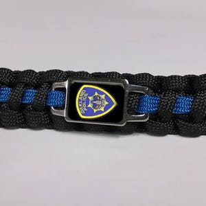 Thin Blue Line Oakland Police Department OPD California Patch Paracord Survival Key Chain