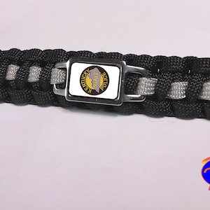 Thin Gray Grey Line Kentucky KY State Police Highway Patrol Trooper Patch Paracord Survival Key Chain
