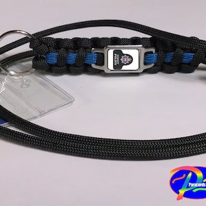 Thin Blue Line Surrey Police Department UK United Kindgom Services SPD SPS checkerboard Badge Patch Logo Paracord Survival Lanyard