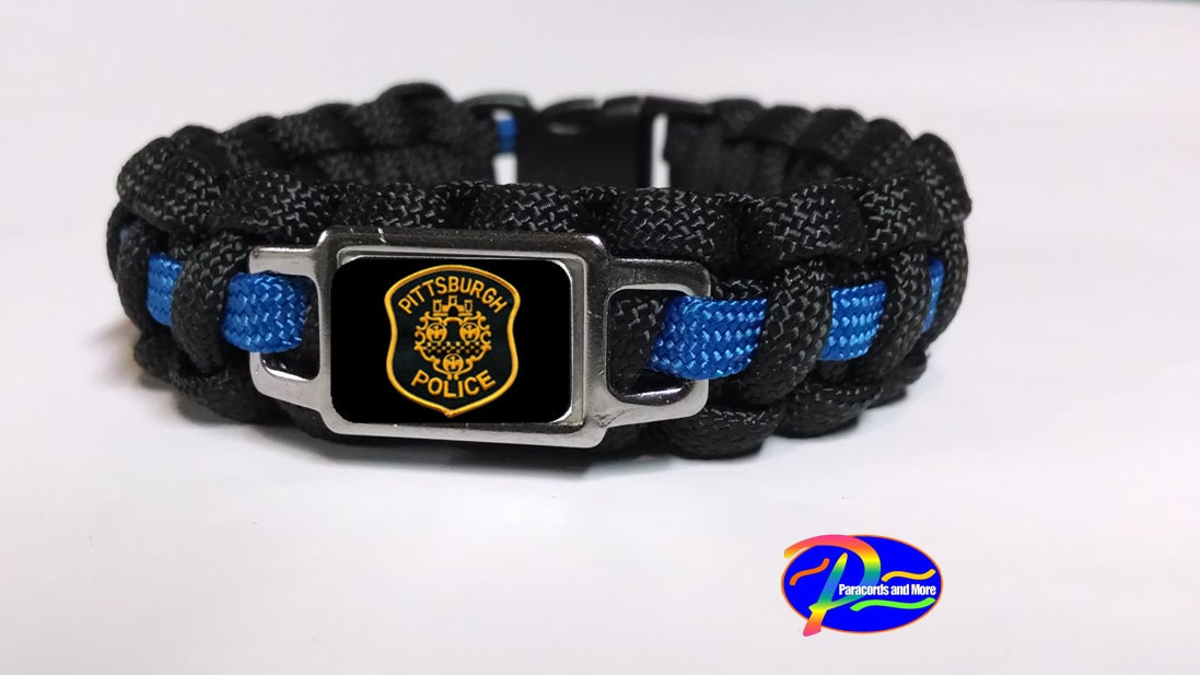 Thin BlueRed Line Combined Police Fire 911Public Safety Paracord Key  Chain Fob  Paracords and More