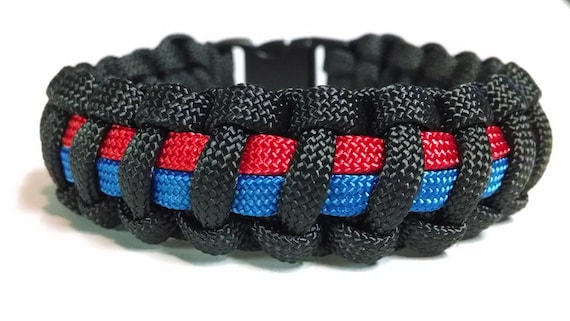 thin blue line paracord bracelet