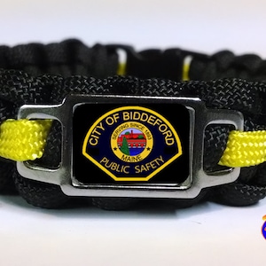Thin Yellow Line Biddeford ME Maine Public Safety 911 Gifts for Dispatchers Call Takers Paracord Survival Bracelet Keychain Lanyard and Sets