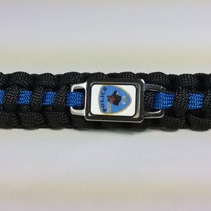 Thin Blue Line Wayne State University Police Department WSPD Patch K9 Subdued Logo Paracord Survival Key Chain image 1