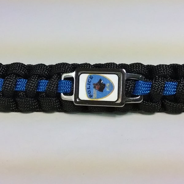 Thin Blue Line "Wayne State University Police Department" WSPD Patch K9 Subdued Logo Paracord Survival Key Chain
