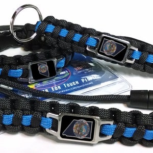 シンブルーライン ネバダ NV 州 ハイウェイパトロール 警官 パッチ パラコード サバイバル ブレスレット キーチェーン ストラップ トリプルセット