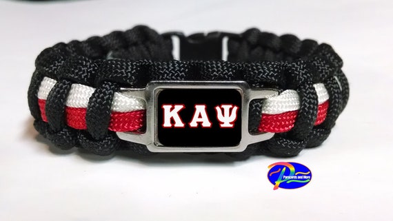 Kappa Alpha Psi Fraternity Survival Paracord Bracelet with Organization Symbol