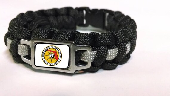 Thin Silver Line Florida Department of Corrections FDOC paracord combo Set 