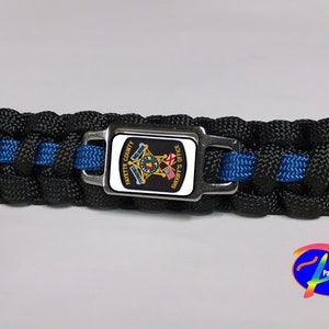 Thin Blue Line Fayette County Alabama AL Sheriff&#39;s Office FCSO Paracord Survival Keychain