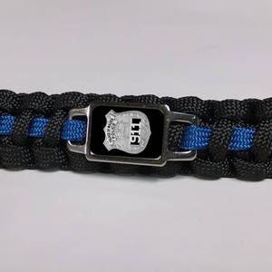 Group Buy of 50 Thin Blue Line with your POLICE Sheriffs Department office Logo Paracord Survival Keychains Group Buy of 50