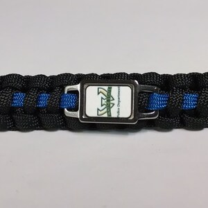 Thin Blue Line Wayne State University Police Department WSPD Patch K9 Subdued Logo Paracord Survival Key Chain image 4
