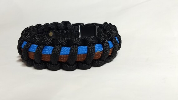 Sheriff's Dept * Paracord Bracelet Thin Blue Line Lake Co Indiana Sheriff's Dept * Paracord Bracelet Thin Blue Line Lake Co Indiana