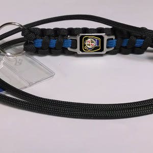 Thin Blue Line Baltimore County Police Department Maryland MD BCPD Badge Patch Paracord Survival Lanyard image 1