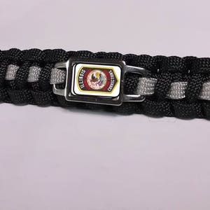 Thin Silver Line Illinois Department of Corrections IDOC Patch Paracord Survival Key Chain