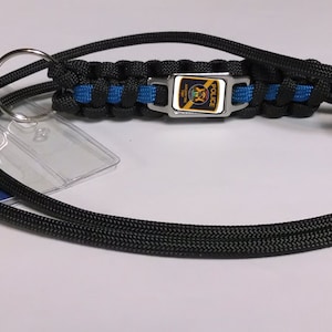 Thin Blue Line Argentine Township MI Michigan PD ATPD Patch Badge Shield Paracord Survival Lanyard