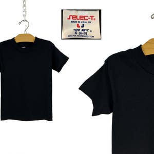 Vintage 80s Kids Blank Black Select T T Shirt Etsy