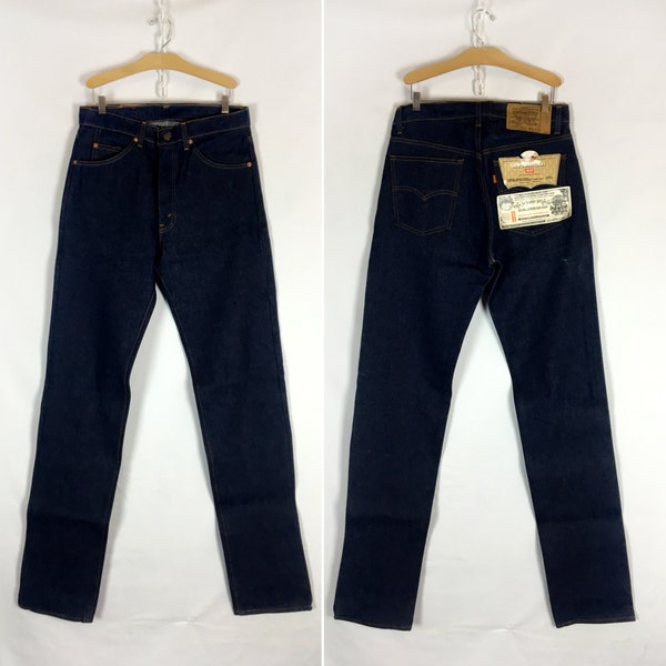 Vintage 1981 LEVIS 505's 33 x 38 Straight Leg Denim Jeans // NOS // Deadstock // NWT // 33 Waist // 38 Inseam // Orange Tab // Americana