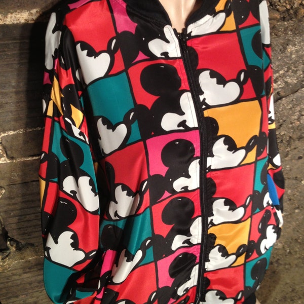 Very Cool Vintage Early 90's Mickey Mouse Disney Polyester Jacket