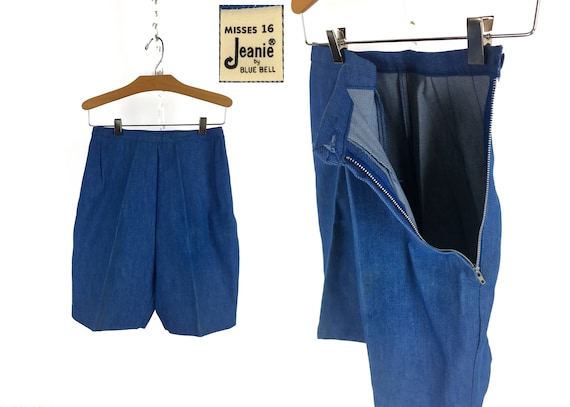 Vintage 1960s JEANIES High-Waist Denim Shorts Size