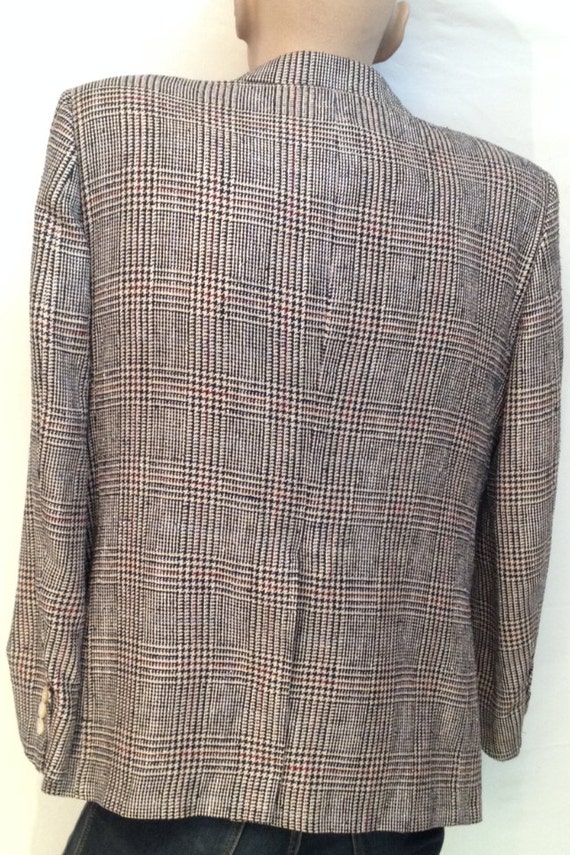 Burberry Vintage Men's Houndstooth Patterned Silk Blazer | Etsy