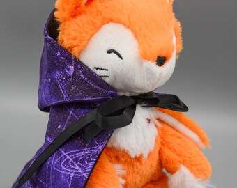 Dragon Fox Plush Purple Astronomy Wizard Cloak Dress Up Play