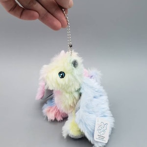 Tiny Pastel Dragon Plush Keychain, Mini Soft Animal Toy, Cuddly Toy Baby Dragon, Fantasy Mythical Creatures