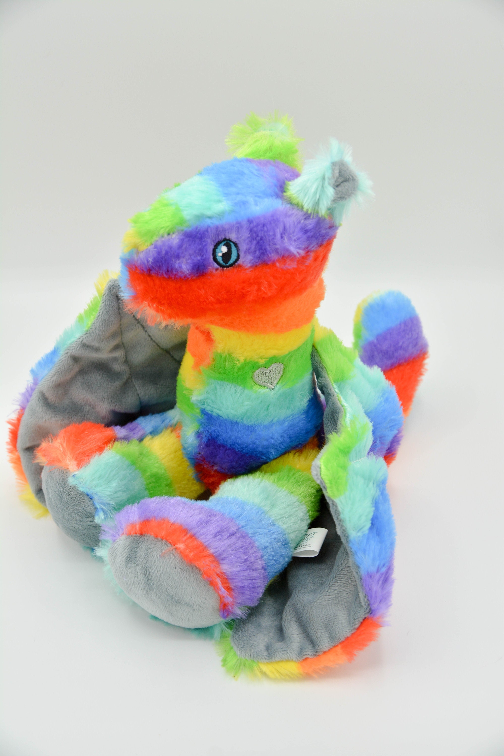 Rainbow Dragon Plushie Wizard Dragon Plush Set Magical Etsy