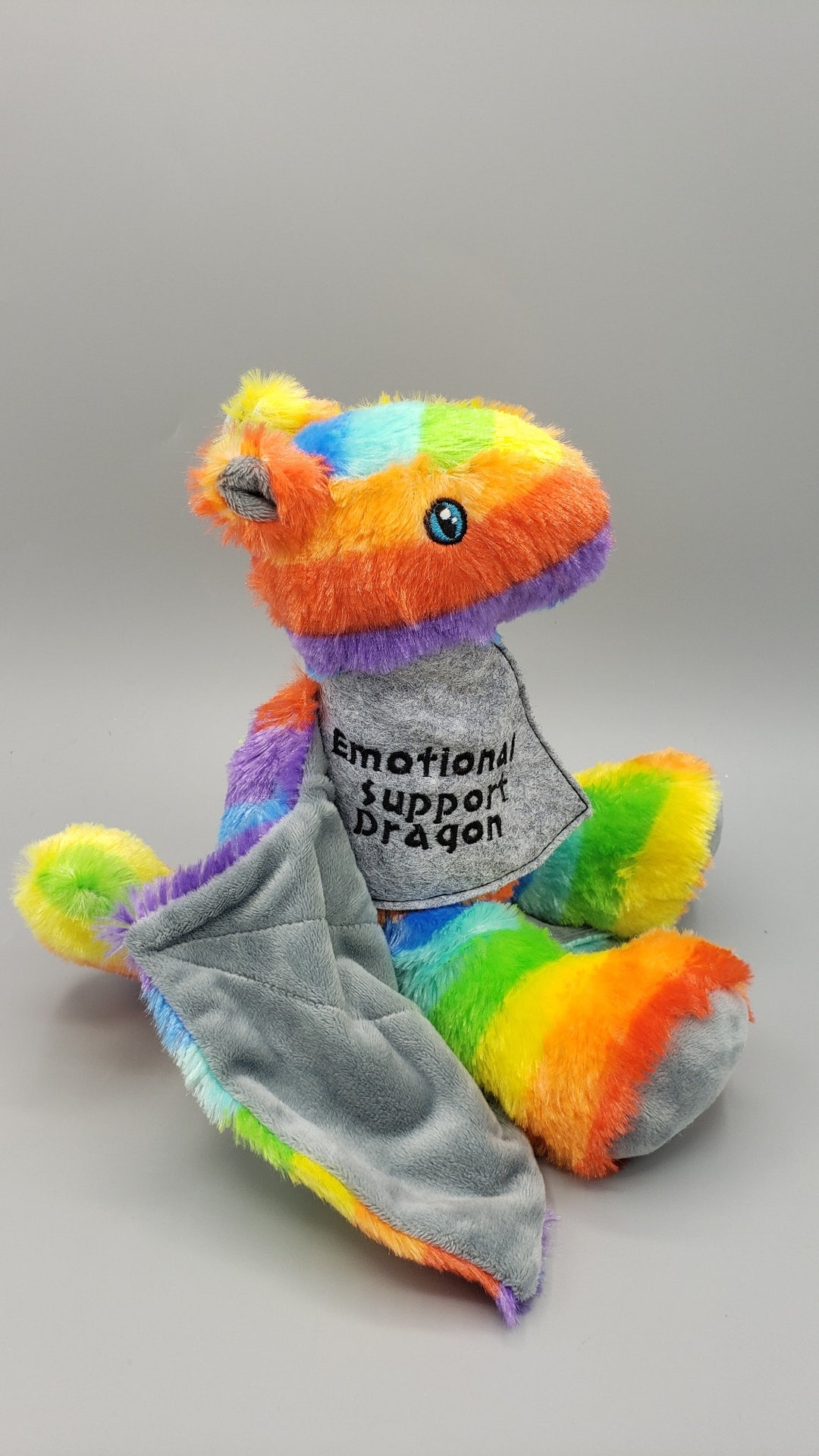 Rainbow dragon stuffed animal sales